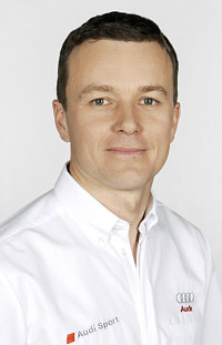Nej, det er ikke en ung Lars Løkke Rasmussen, men derimod schweizeren Marcel Fässler, der er ny mand for Audi på Le Mans.